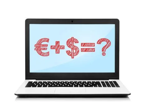 Laptop with formula Stock Illustration