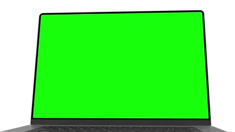 Laptop with frameless screen; camera close-up turn around display. Video ha.. Stock Footage 269356338