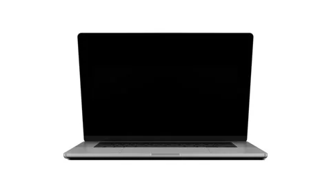 Laptop frameless screen - computer opening the display and dynamic zoom in .. Stock Footage 327735988