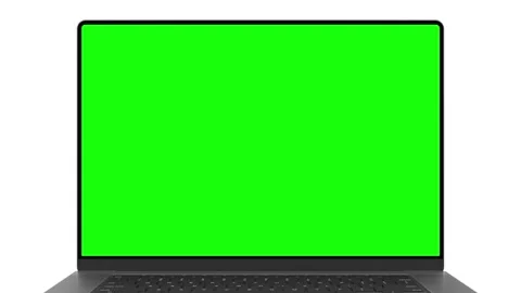 Laptop frameless screen - computer rotation from the top with opening the d.. Stock Footage 269021376