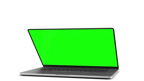 Laptop frameless screen - computer rotation with opening the display. The v.. Stock Footage 269355852