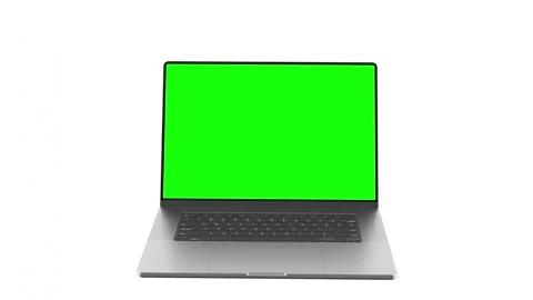 Laptop with a frameless screen. Smooth rotation with the display opening. T.. Stock Footage 270223508