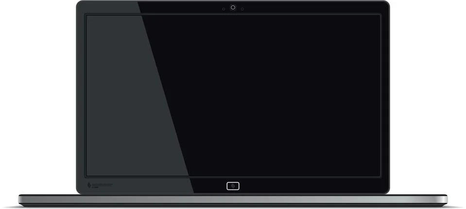 Laptop Front Horizontal View Stock Illustration