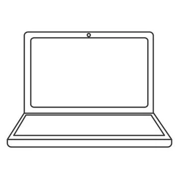 Laptop frontview icon Illustrazione stock