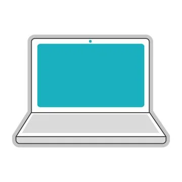 Laptop frontview icon Illustrazione stock