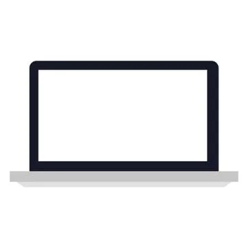 Laptop frontview icon Illustrazione stock