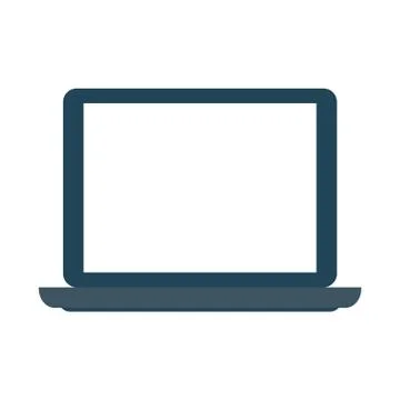 Laptop frontview icon Illustrazione stock