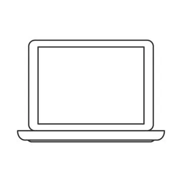 Laptop frontview icon Illustrazione stock