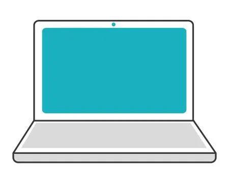 Laptop frontview icon Illustrazione stock