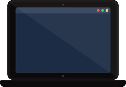 Laptop Gadget With Display Off Stock Illustration