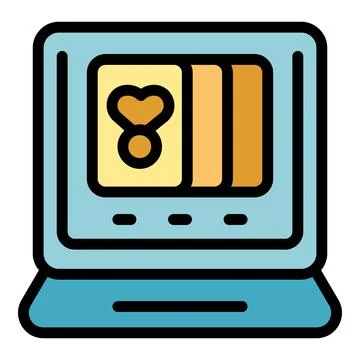 Laptop gamer icon vector flat Stock Illustration