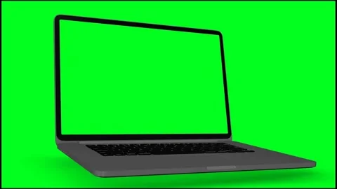 Laptop Green Screen Animation Video Footage Stock Footage 324629515
