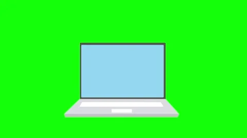 Laptop Green Screen Chroma Key Element 库存影片 342789436