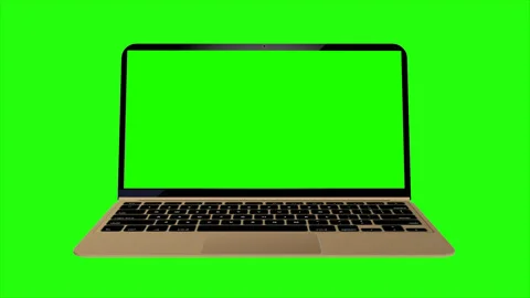 Laptop green screen display Stock-Footage 171602859