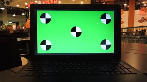 LAPTOP GREEN-SCREEN Stock Footage 49016736