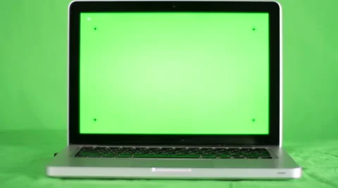 Laptop Green Screen On The Green Screen ... | Stock Video | Pond5