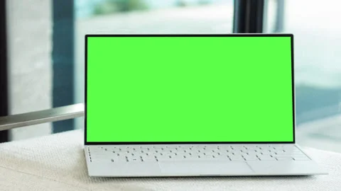 Laptop green Screen HD Stock Footage 163600254