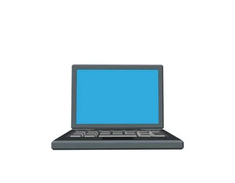 Laptop icon. 3d Vector illustration. Front view. Stock Illustration