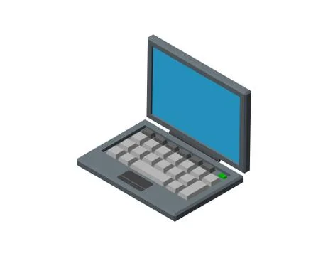 Laptop icon. 3d Vector illustration. Isometric projection. 스톡 일러스트