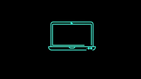 Laptop icon animation .flat icon concept Stock Footage 258432069