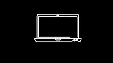 Laptop icon animation .flat icon concept Vídeos de archivo 258432070