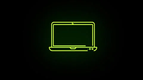 Laptop icon animation .flat icon concept Stock Footage 258432075