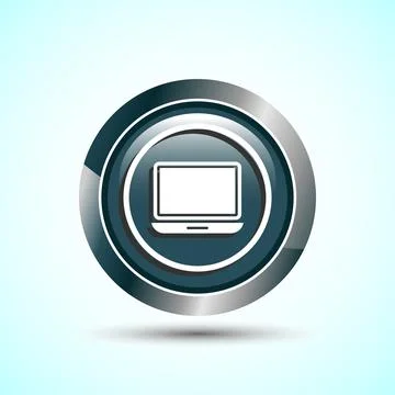 Laptop Icon Design Illustration, Computer Icon For Apps and Websites, Gray .. イラスト素材