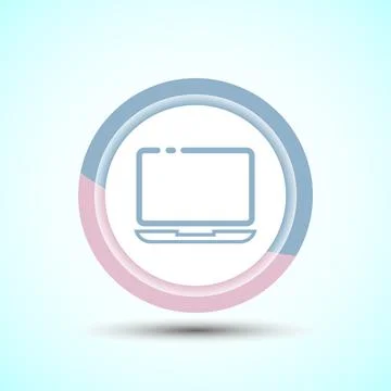Laptop Icon Design Illustration, Computer Icon For Apps and Websites, Paste.. Illustrazione stock
