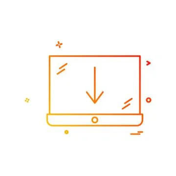 Laptop icon design vector Stockillustratie