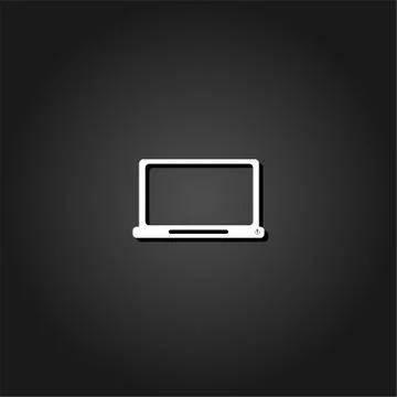 Laptop icon flat. Stock Illustration