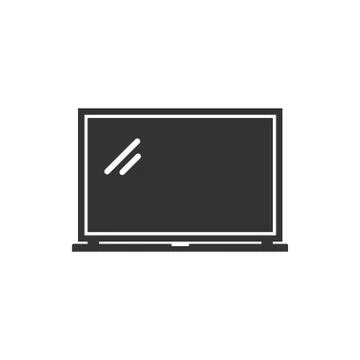Laptop icon flat Stock Illustration