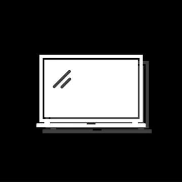 Laptop icon flat Stock Illustration