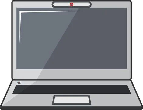 Laptop Icon in flat style. Vector Illustration Illustrazione stock