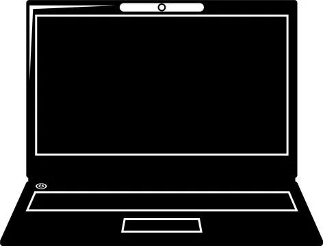 Laptop Icon in flat style. Vector Illustration Stock Illustration