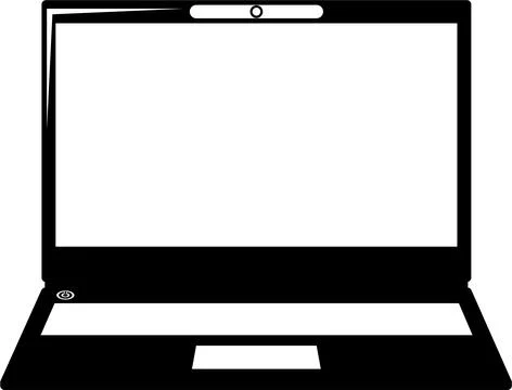 Laptop Icon in flat style. Vector Illustration Stock Illustration