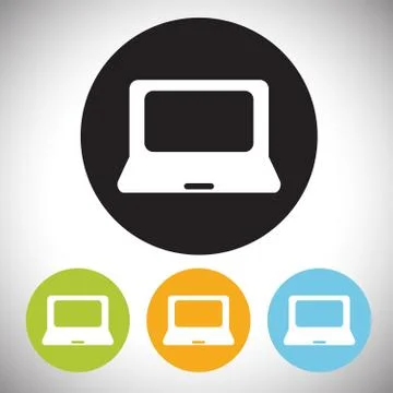 Laptop icon Stock Illustration