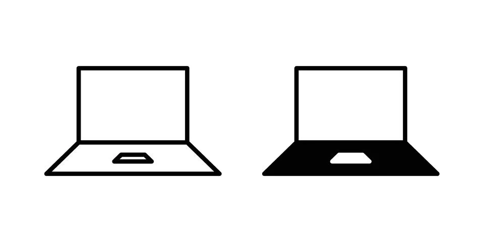Laptop icon Illustration set. Vector Eps10 for apps Stock Illustration