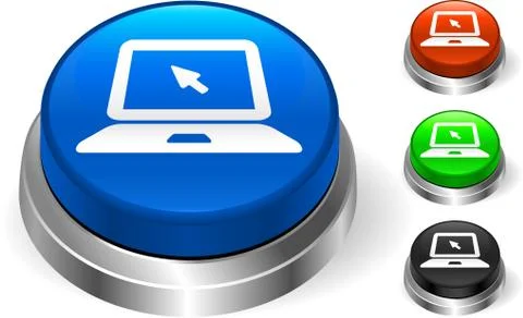 Laptop Icon on Internet Button Stock Illustration