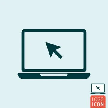 Laptop icon isolated Stock Illustration