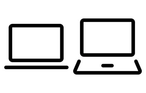 Laptop icon set. Computer icon. Vector illustration. Stock Illustration