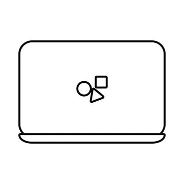 Laptop icon symbolizing portable computing, digital work, business productivity Stock Illustration