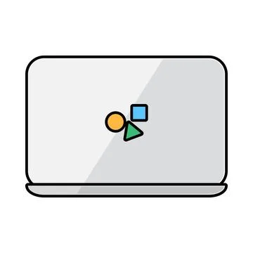 Laptop icon symbolizing portable computing, digital work, business productivity Stock Illustration
