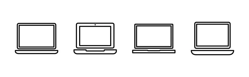 Laptop icon vector. computer icon vector Stock Illustration