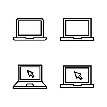 Laptop icon vector. computer sign and symbol Stock Illustration