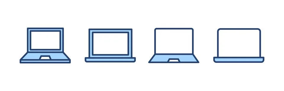 Laptop icon vector. computer sign and symbol Stock Illustration