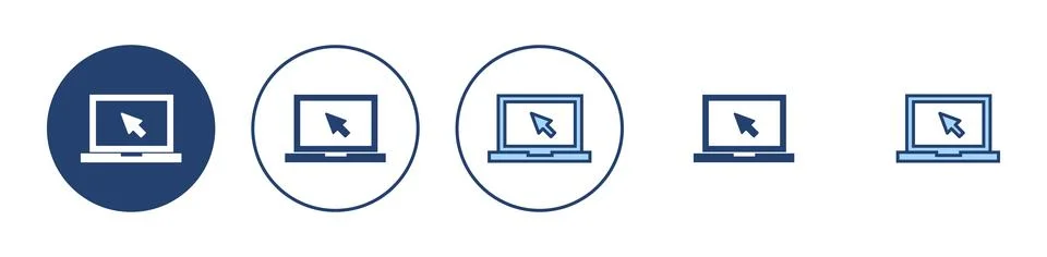 Laptop icon vector. computer sign and symbol Stock Illustration