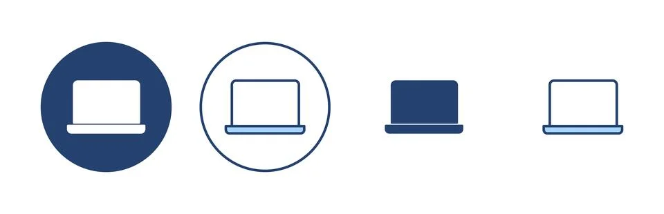 Laptop icon vector. computer sign and symbol Stock Illustration