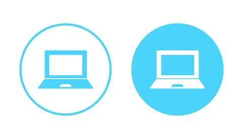 Laptop icon vector. computer sign and symbol Illustrazione stock