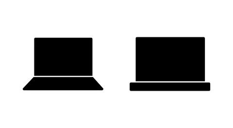 Laptop icon vector. computer sign and symbol Illustrazione stock