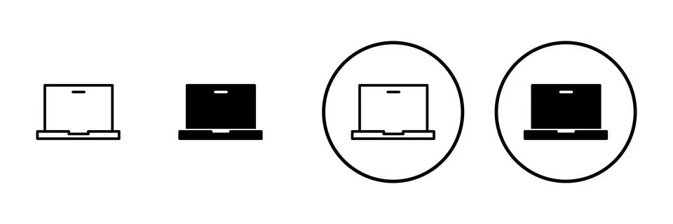Laptop icon vector. computer sign and symbol 스톡 일러스트